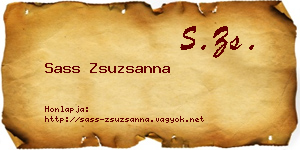 Sass Zsuzsanna névjegykártya