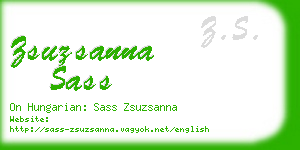 zsuzsanna sass business card